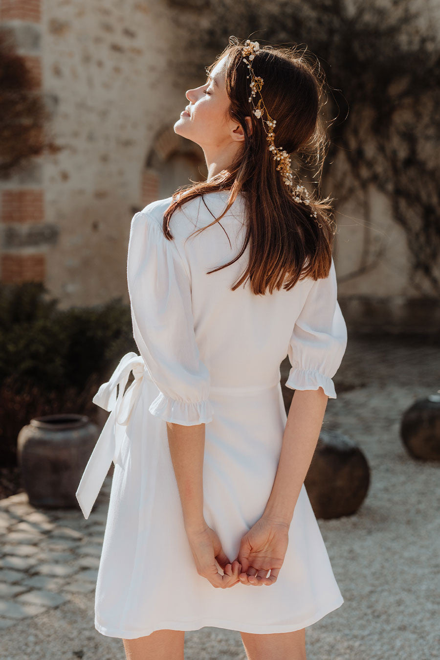 Adelia White Dress