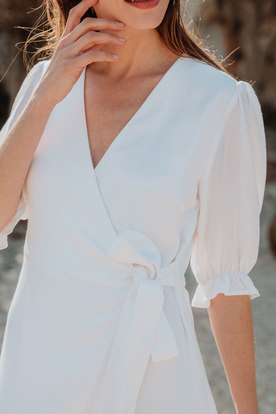Adelia White Dress