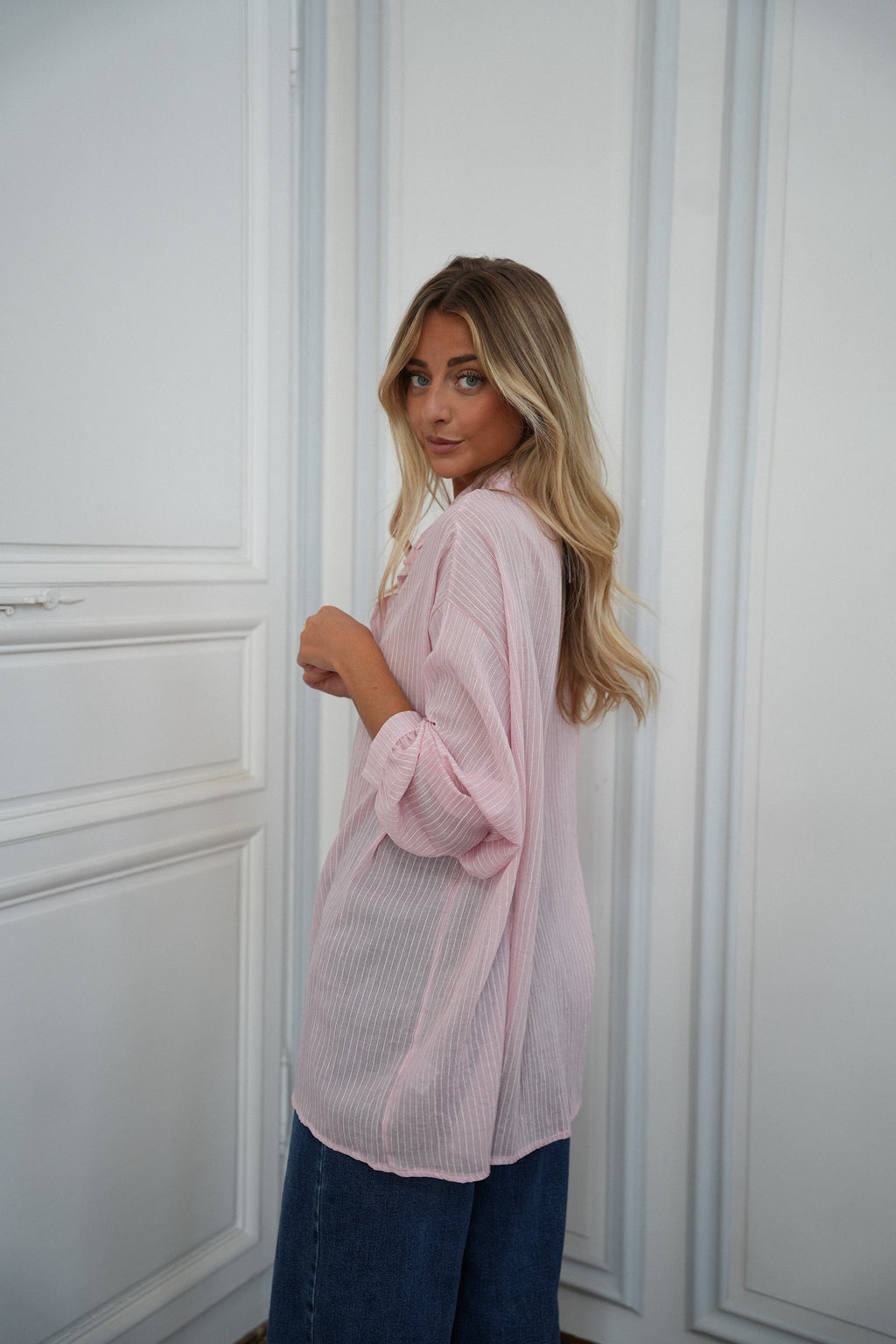 Sellia Striped Shirt - Pink