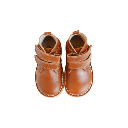 Chaussures Derbies Scratchs Maxence - Cuir Camel - Mixte