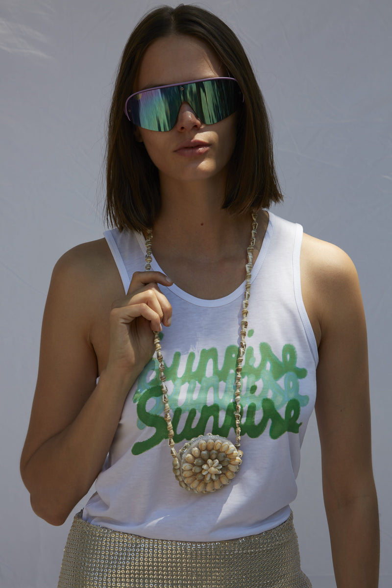 CAMISETA DE TIRANTES ARCHIE SUNRISE BLANCO