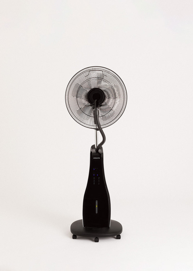 Air Mist - Ultra-Quiet Oscillating Nebulizing Fan - White / Black