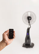 Air Mist - Ultra-Quiet Oscillating Nebulizing Fan - White / Black