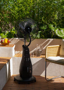 Air Mist - Ultra-Quiet Oscillating Nebulizing Fan - Black