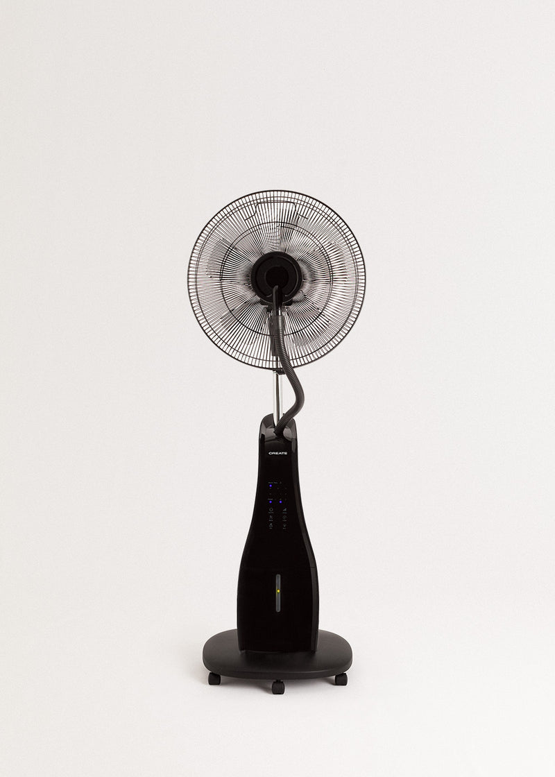 Air Mist - Ultra-Quiet Oscillating Nebulizing Fan - Black