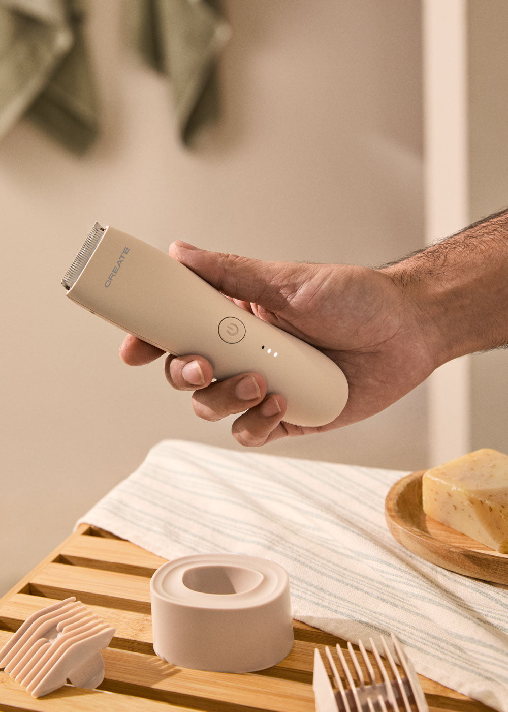 Barber Studio - Recortadora Inalámbrica Resistente Al Agua Para Rostro Y Cuerpo - Arena
