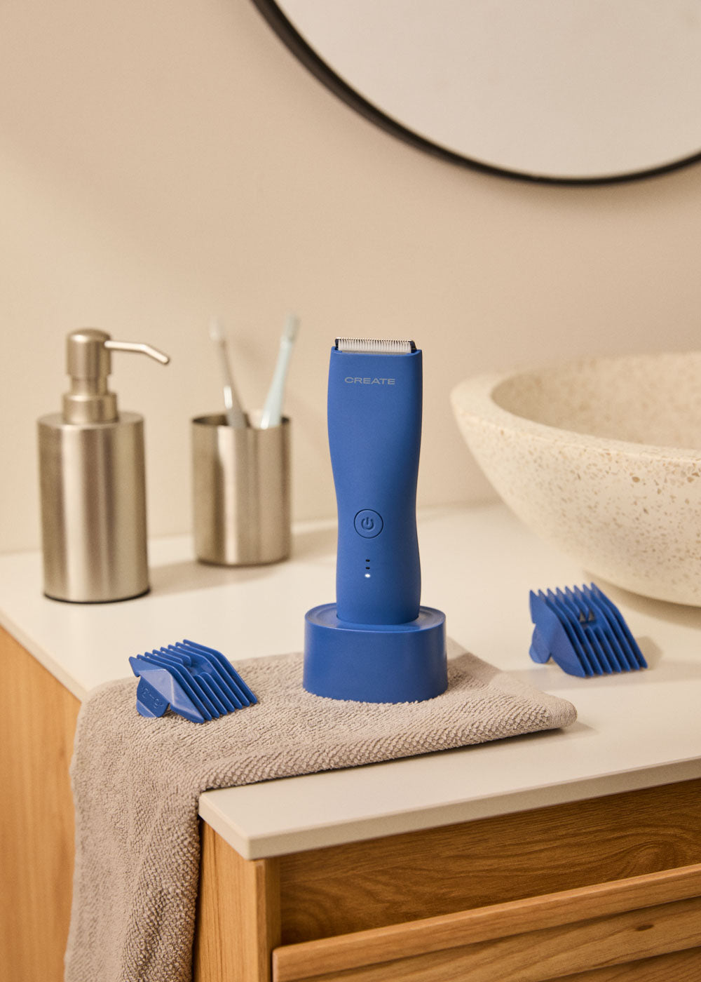 Barber Studio - Recortadora Inalámbrica Resistente Al Agua Para Rostro & Cuerpo - Azul Cobalto