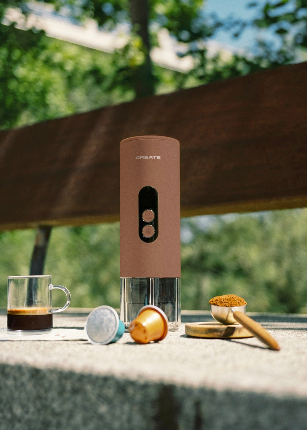 Thera Move - Cafetière Espresso Portable 15 Bars Pour Capsules Et Café Moulu - Moka