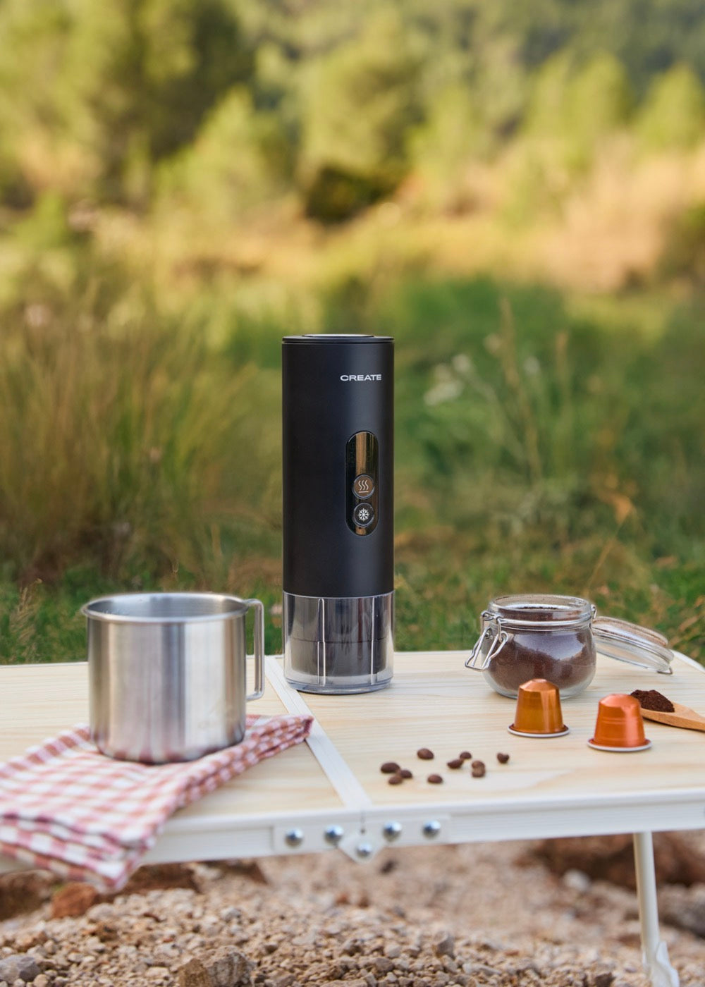 Thera Move - Cafetière Espresso Portable 15 Bars Pour Capsules Et Café Moulu - Avec Mallette De Transport - Noir