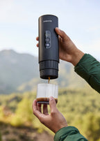 Thera Move - Cafetière Espresso Portable 15 Bars Pour Capsules Et Café Moulu - Avec Mallette De Transport - Noir