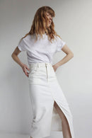 JUPE MONA DENIM BLANC