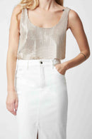 JUPE MONA DENIM BLANC