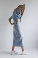 JUPE MONA DENIM CIEL WASHED