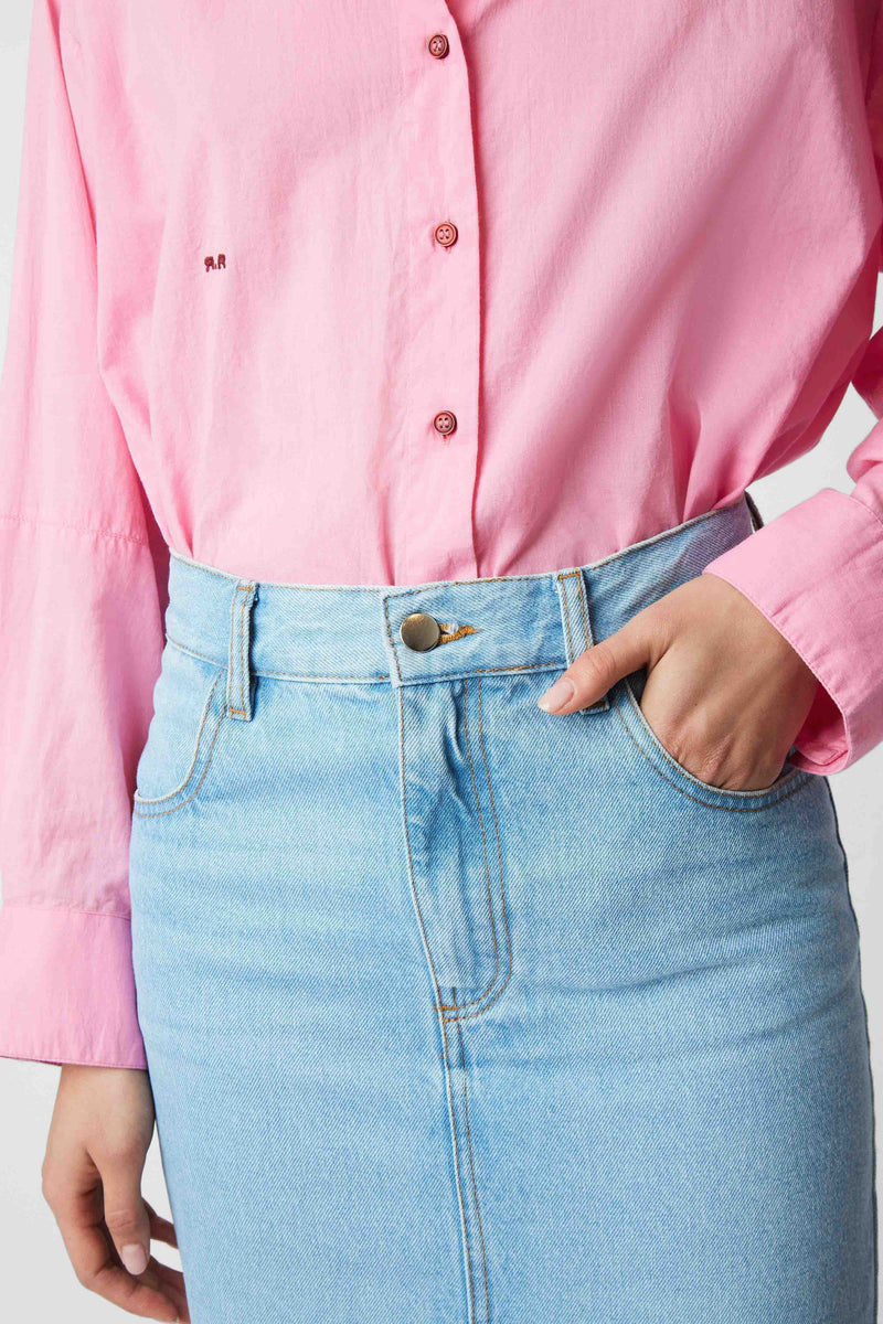 JUPE MONA DENIM CIEL WASHED
