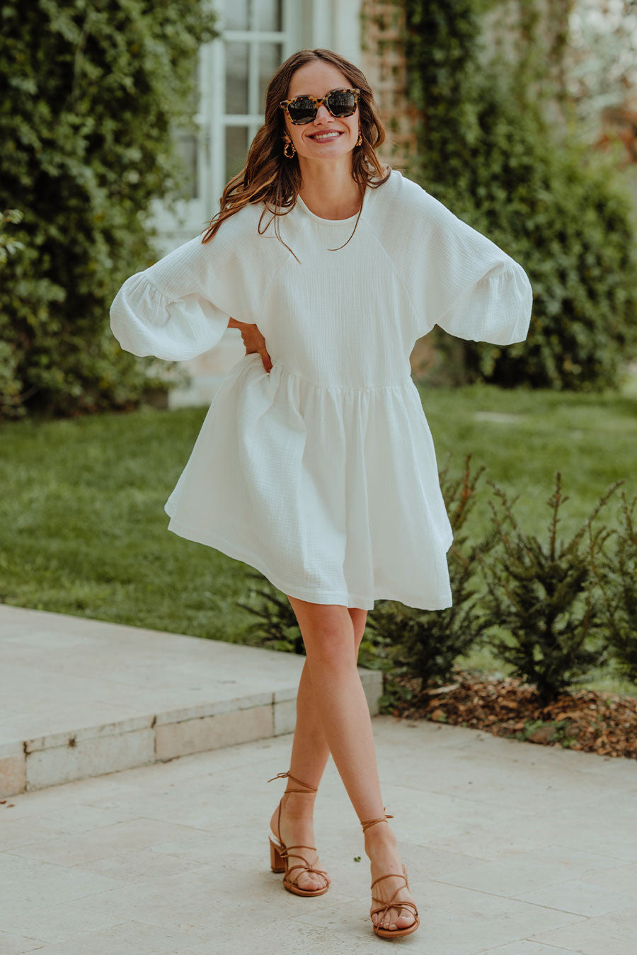 Vestido Élisé Blanco Algodón