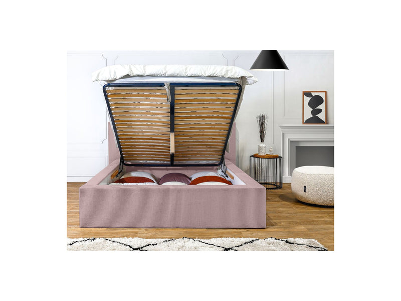 Lit Coffre Rangement Xl - Nihad - Rose