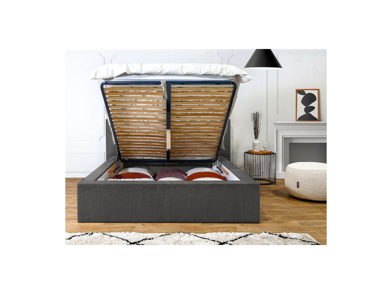 Lit Coffre Rangement Xl - Nihad - Gris Foncé