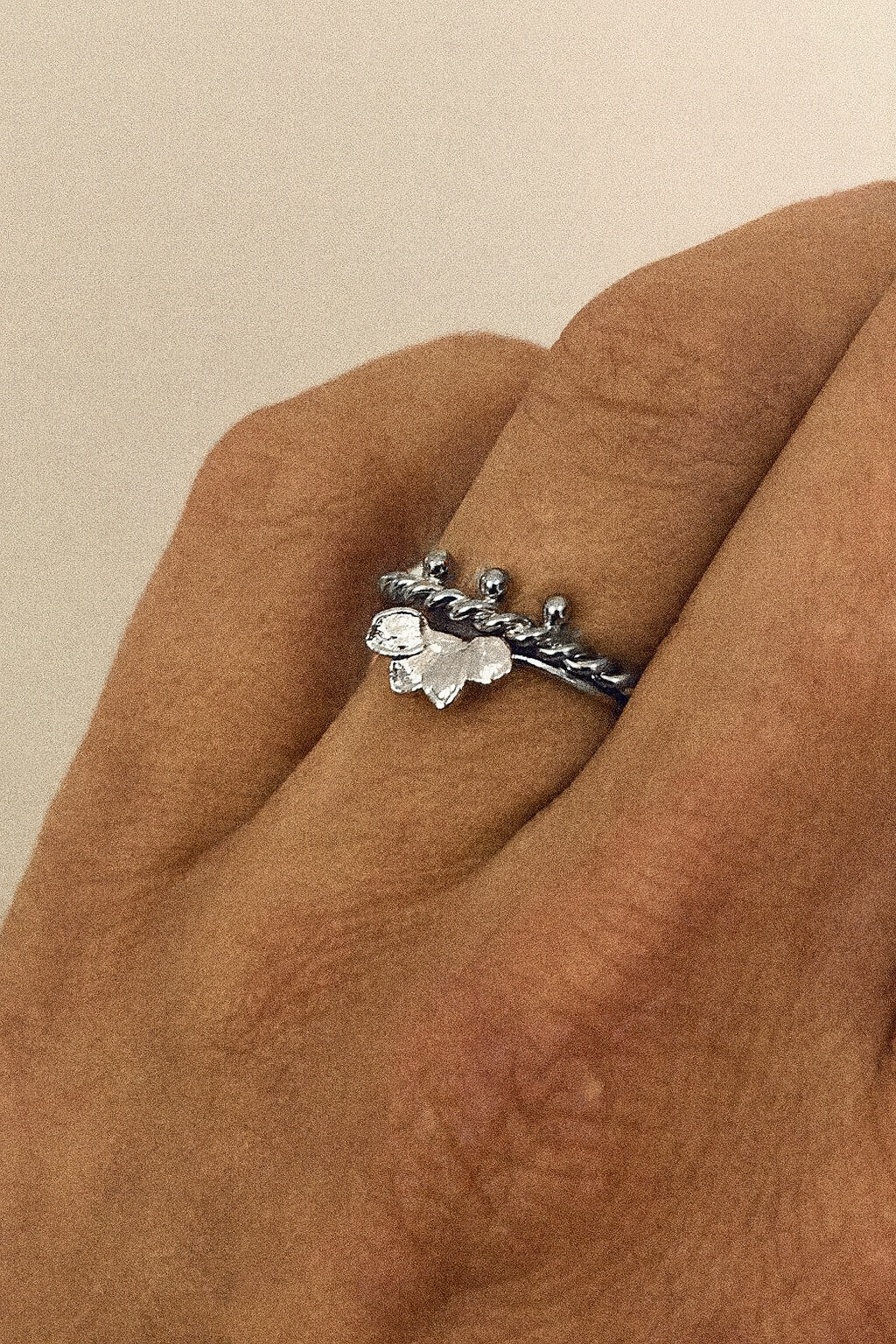 Bague Fleurae palladiée