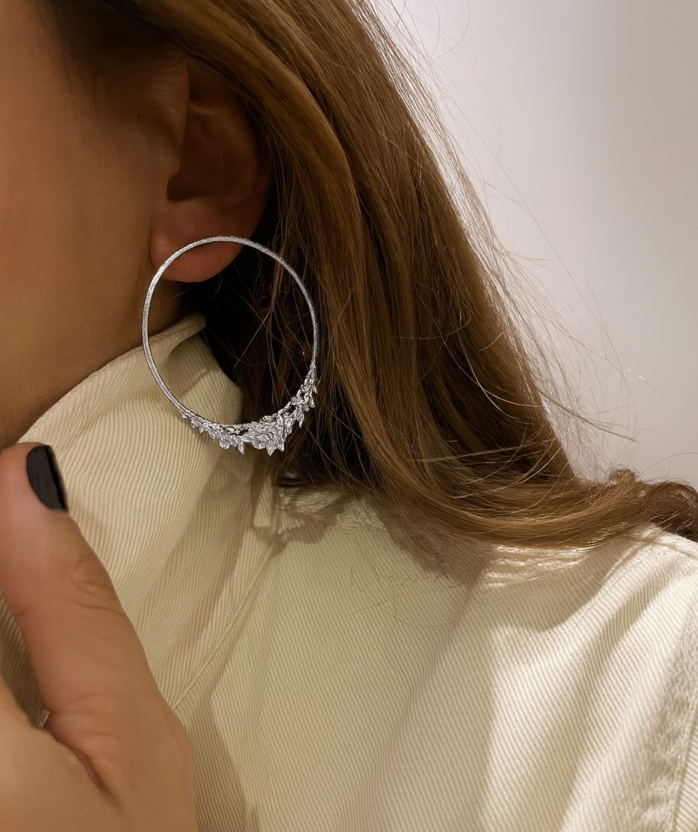Pendientes Monoe paladiados