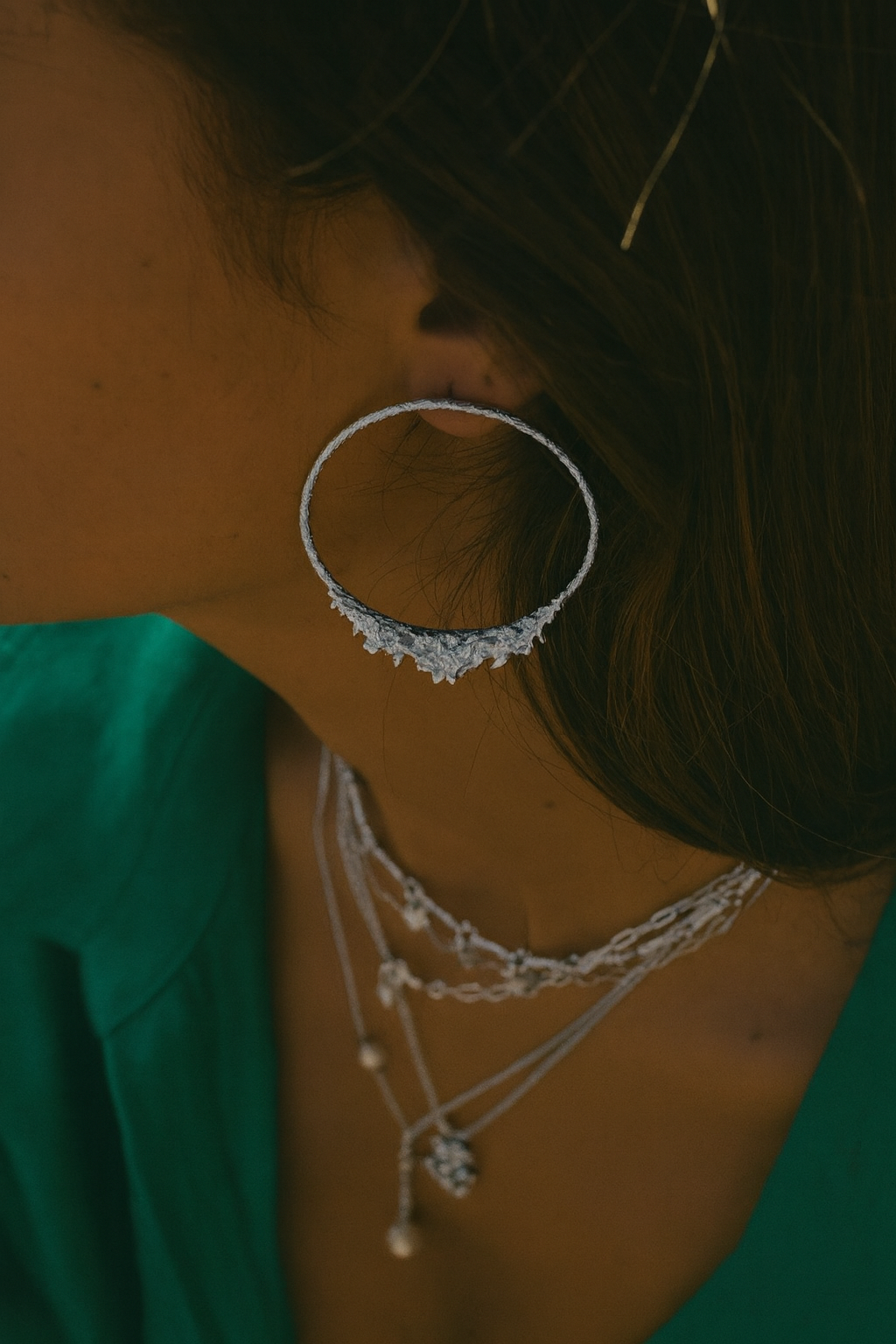 Pendientes Monoe paladiados