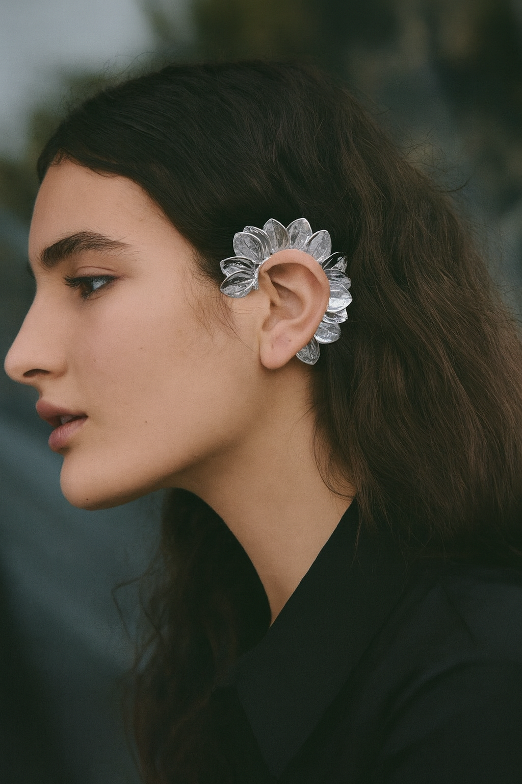 Earcuff Philae met palladiumafwerking - Per stuk