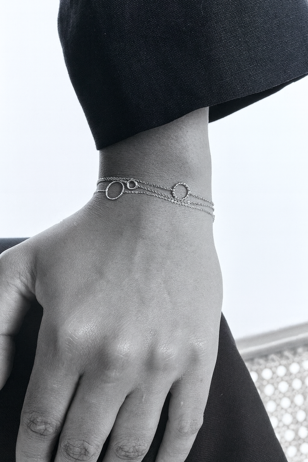 Palladiniertes Armband Micha