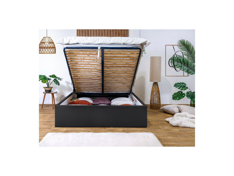 Lit Coffre Rangement Xl - Vivara - Gris Foncé