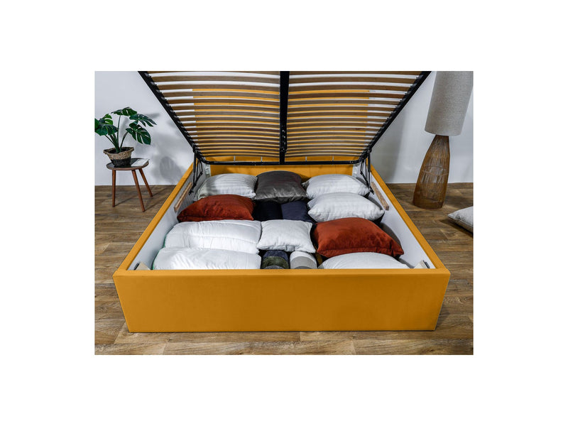 Lit Coffre Rangement Xl - Vivara - Jaune