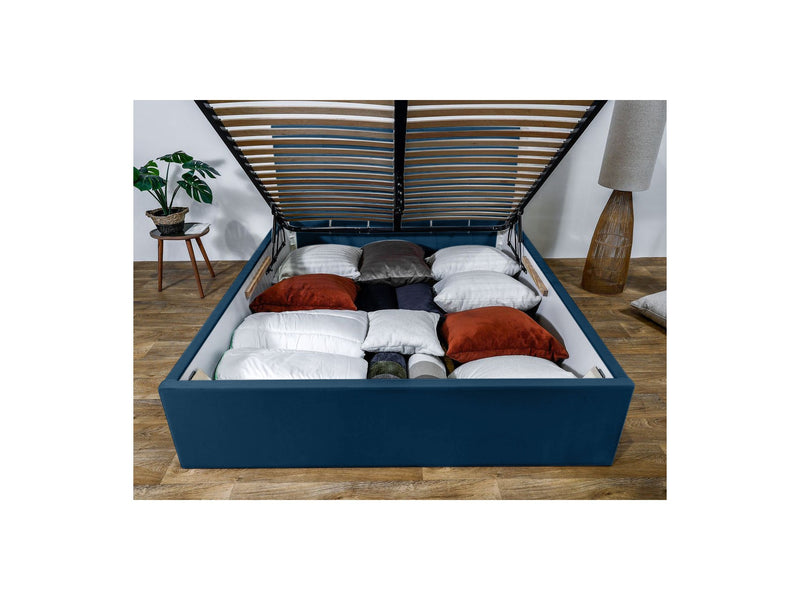 Lit Coffre Rangement Xl - Vivara - Bleu Foncé