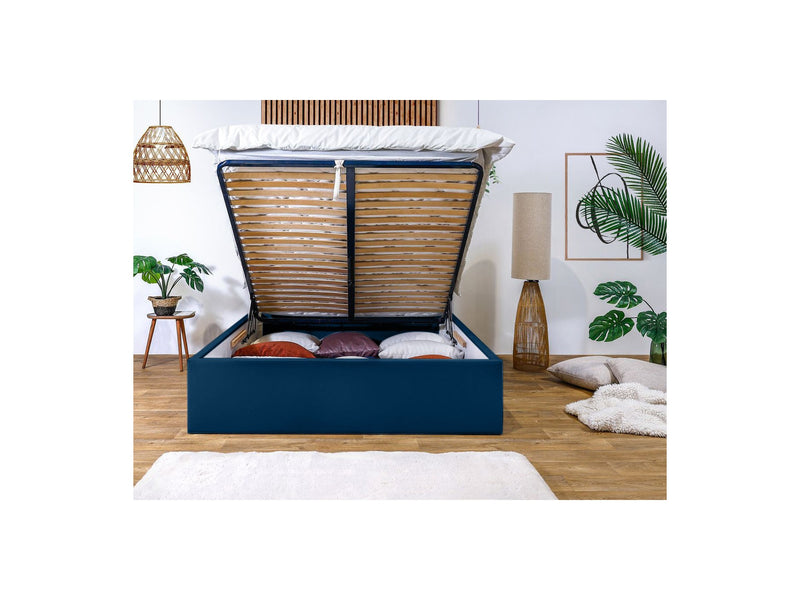 Lit Coffre Rangement Xl - Vivara - Bleu Foncé