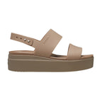 Sandales Femme Crocs Brooklyn Low Wedge - Latte, Champignon