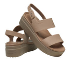 Sandales Femme Crocs Brooklyn Low Wedge - Latte, Champignon