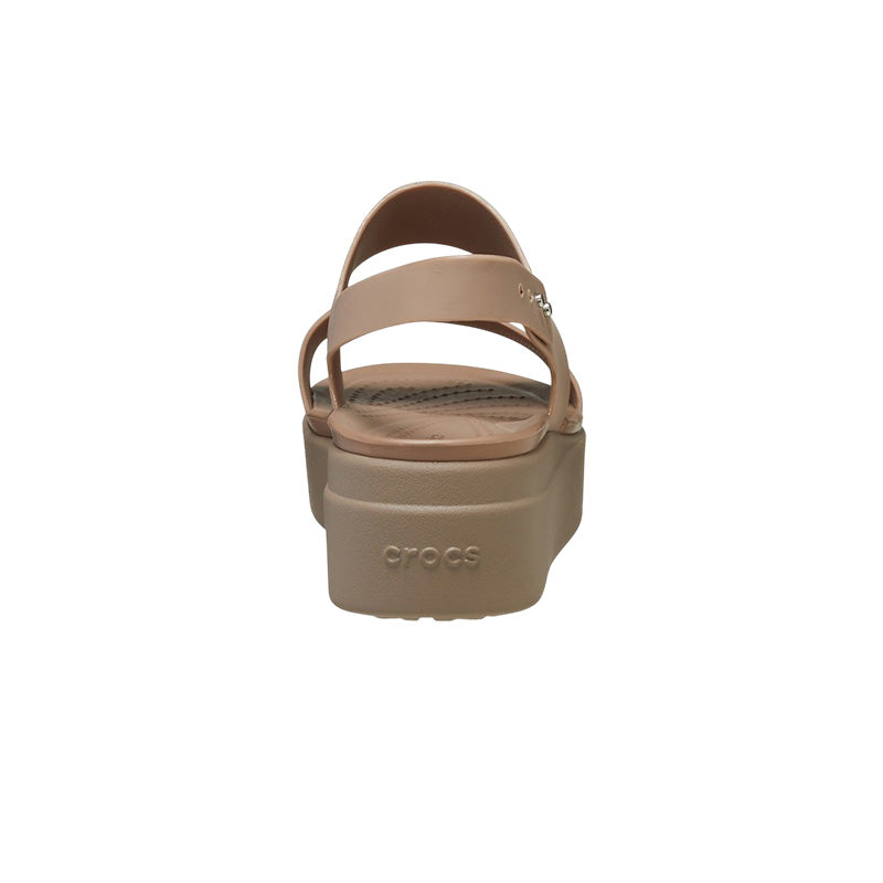 Sandales Femme Crocs Brooklyn Low Wedge - Latte, Champignon