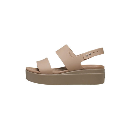 Sandales Femme Crocs Brooklyn Low Wedge - Latte, Champignon