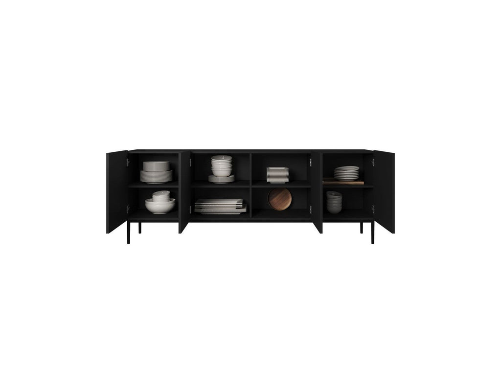Kasha - Buffet 4 Portes - Pieds Noir