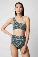 HAUT DE MAILLOT LINO COQUILLAGES VERT PRAIRIE