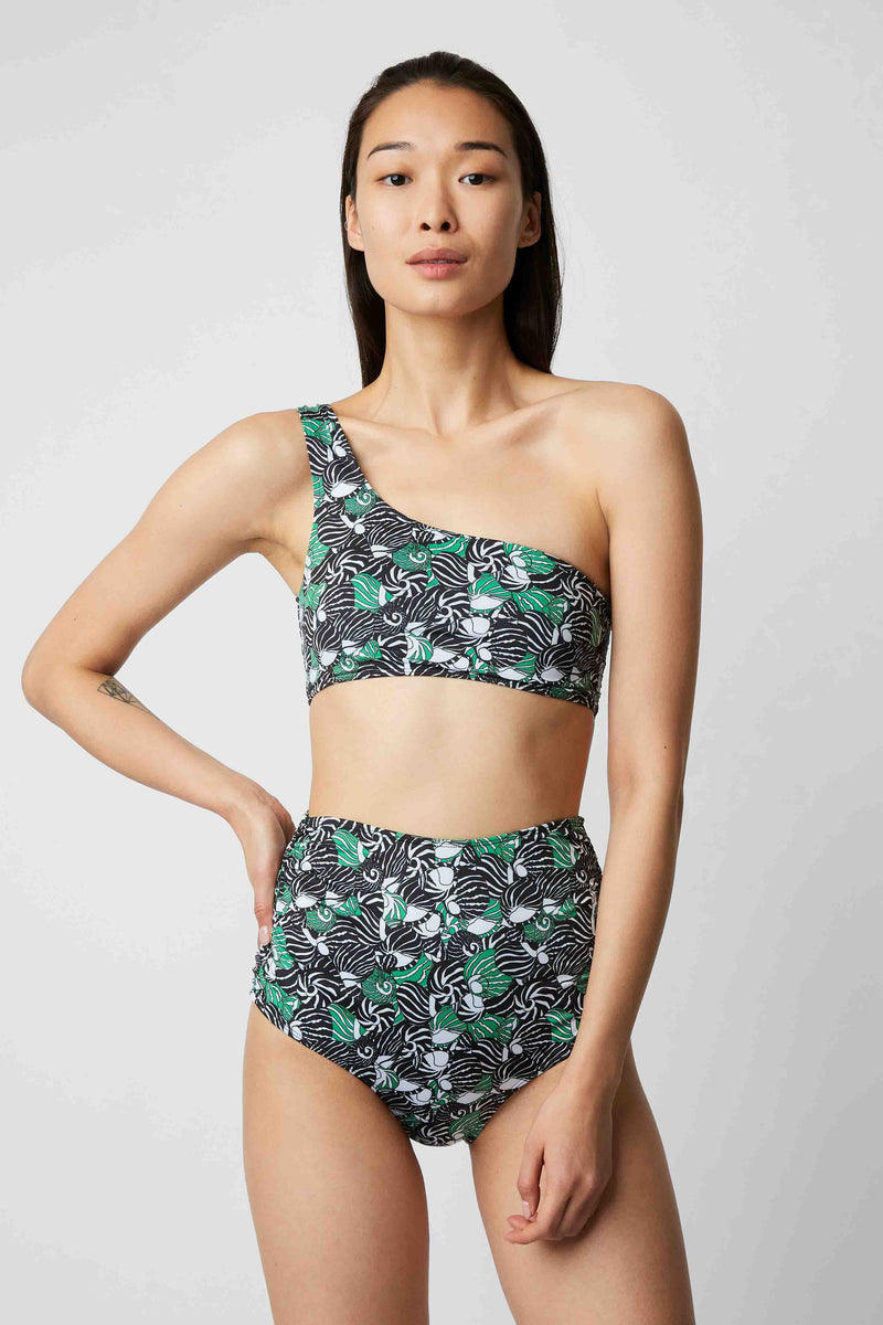 HAUT DE MAILLOT LINO COQUILLAGES VERT PRAIRIE