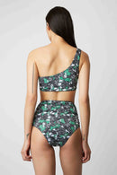 HAUT DE MAILLOT LINO COQUILLAGES VERT PRAIRIE