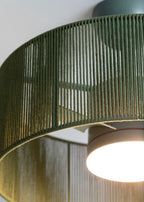 Wind Lamp Woven - Ventilateur De Plafond Silencieux 25W Avec Lumière Led - Vert Sauge