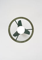 Wind Lamp Woven - Ventilateur De Plafond Silencieux 25W Avec Lumière Led - Vert Sauge