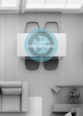 Wind Lamp Natural Woven - Quiet 25W Ø60cm Ceiling Fan with LED Light - Off-White# Off-White# With Light# No# ABS