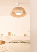 Wind Lamp Natural Woven - Ventilateur De Plafond Silencieux 25W Ø60Cm & Lumière Led
