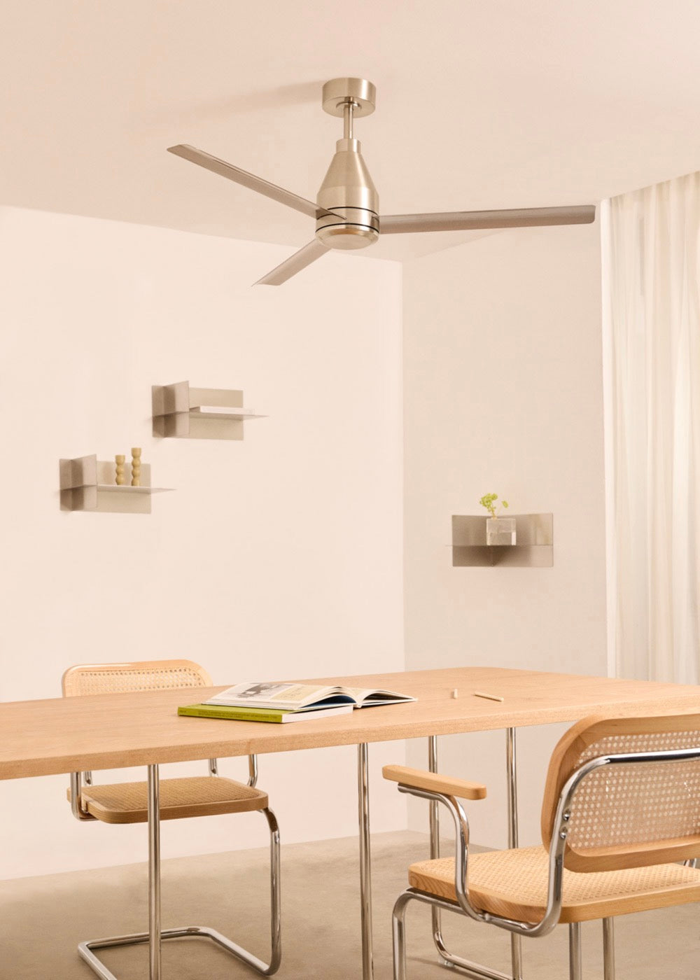 Wind Steel - Ventilateur De Plafond Silencieux 40W - Nickel