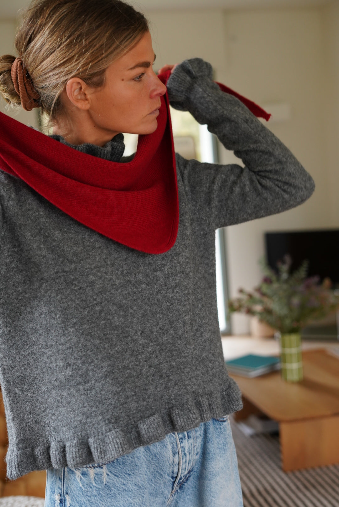 Max Maille Red Scarf
