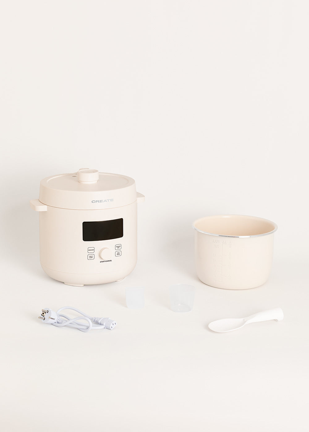 Pressure Cooker Studio - Olla a Presión Eléctrica Multifuncional Programable - 6L - Blanco Roto