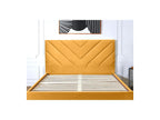 Romane - Cama con lamas macizas - Tejido de terciopelo