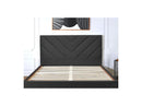 Romane - Lit Avec Lattes Massives - Tissu Velours