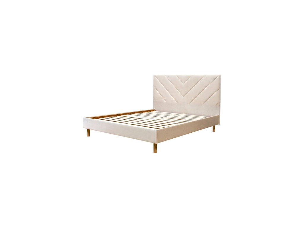 Romane - Cama con lamas macizas - Tejido de terciopelo