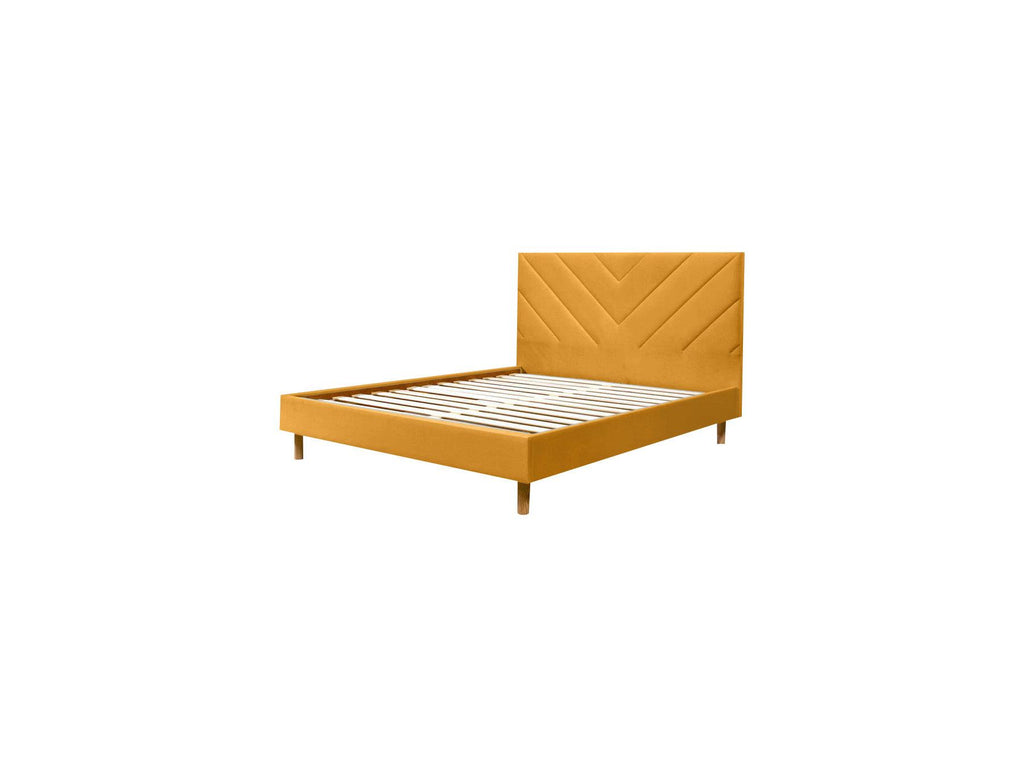 Romane - Cama con lamas macizas - Tejido de terciopelo