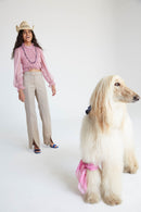 ISLAND CHEVRON TROUSERS Beige